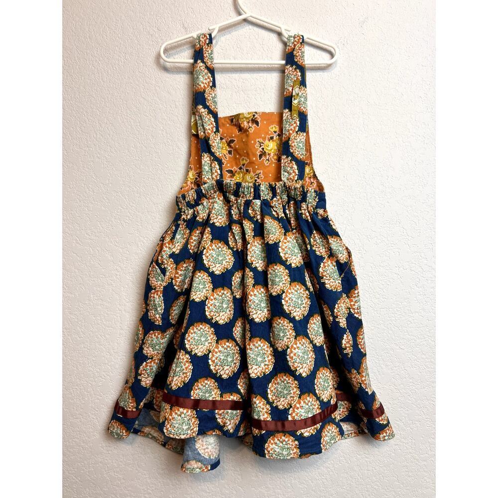 Wildflowers Girls Floral Corduroy Pinafore Jumper Dress Size 6 - Picture 4 of 9